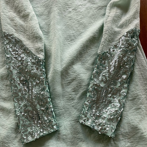 Dress the population mint sequin long sleeve dress - Picture 5 of 11